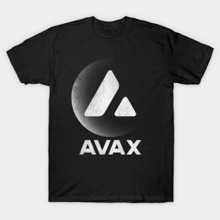 Vintage Avalanche AVAX Coin To The Moon Crypto Token Cryptocurrency Blockchain Wallet Birthday Gift For Men Women Kids T-Shirt